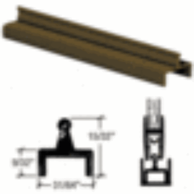 CRL 3255047 Brite Bronze Aluminum Single Bottom Rail